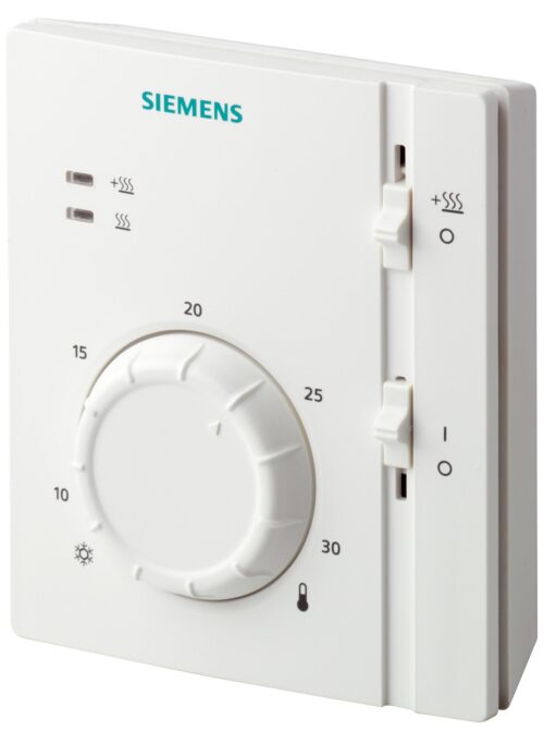 Siemens RAA 31.26 (RAA31.26) izbový termostat, 8...30°C, zap./ vyp., 24...250V~, indikácia zopnutia (LED), prídavný nezávislý spínač